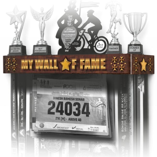 My wall of Fame 3 in 1, Medal Trophy & Bib Shelf