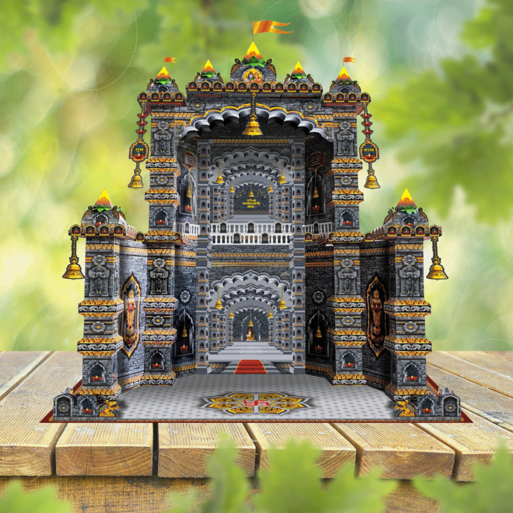 SM2 Big Stone Mandir Makhar Paper Decoration