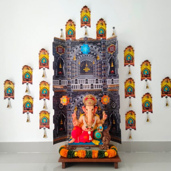 Bappa Wall Decoration - 3D Eco-friendly DIY Paper Decoration