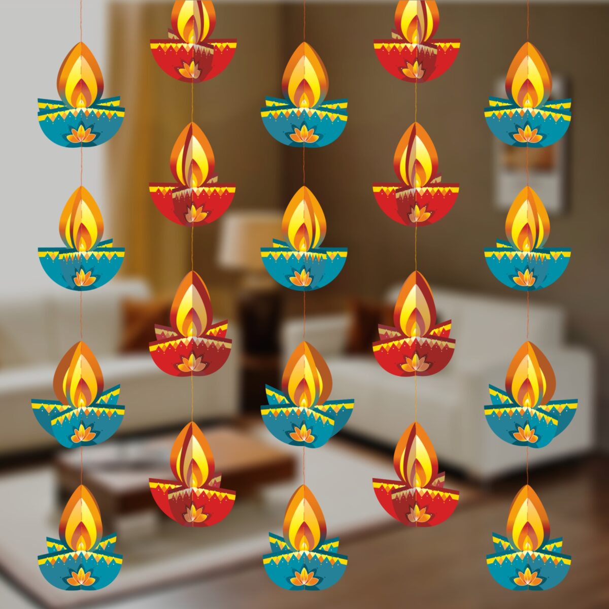 Diya hanging - 3D Eco-friendly Decoration