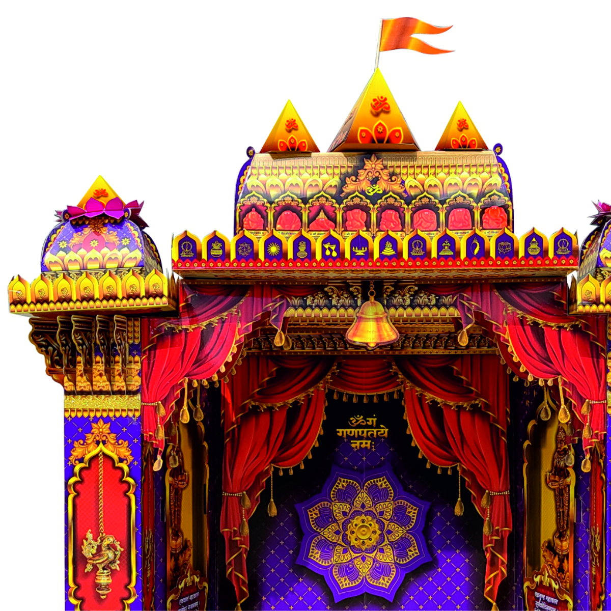 #Main Image 4 A1 Mandir Makhar Foldable Paper Makhar