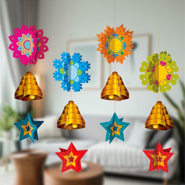 Star & Bell Latkan - 3D Paper decoration