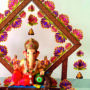 Lotus Sinhasan 3D Paper Decoration fot Ganesh & all festival