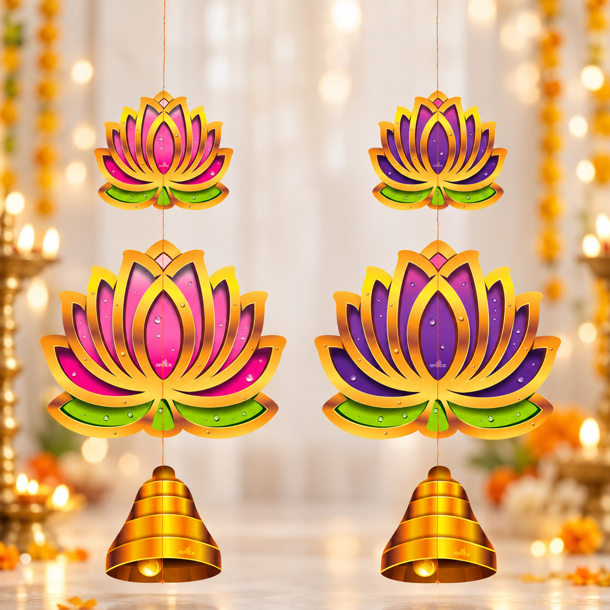 #Lotus hanging decor set of 18 Lotus wall decor pack of 18 nos