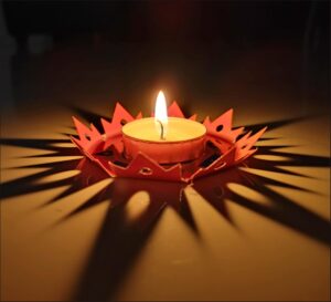 Wow Shadow Candle Holder with 10 nos of wax candlee