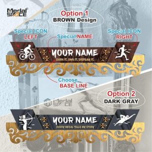 Personalize Medal Hanger & Trophy Shelf