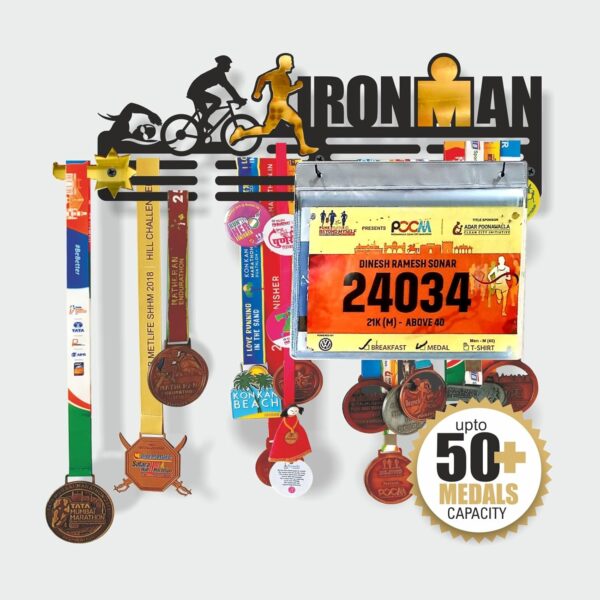 Ironman BIB Medal Hanger