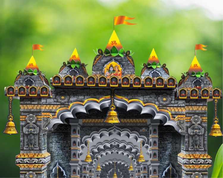 Prkrutik ganpati decoration, Space Store, Shree Space