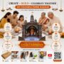 Vitthal Mandir Makhar Foldable Diy Paper Decoration Shree Space