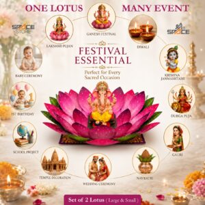 Laxmi Lotus set of 2 lotus Round