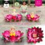 Laxmi Lotus set of 2 lotus Round